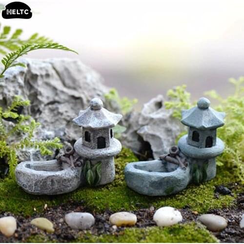 Vintage Artificial Pool Tower Micro Landscaping Miniature Decoration Plastic Craft Sand Table DIY Accessories