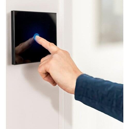 Touch Switch 1 2 3 Gang 1 Way Wall Light Controller EU Standard Home Automation Not Wifi Remote Switch Glass Panel