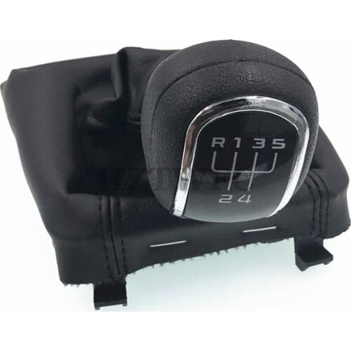 High Quality 5 Speed Car Gear Shift Knobs With Giator Leather Boot For Skoda Octavia II 09-12 YETI 09-12 Gear Knob
