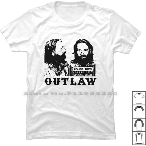 Willie Nelson T Shirt Willie Nelson Mugshot Shirts Vintage Outlaw Coun T Shirt 100% Cotton Birthday Animals Outlaw Comic Humor
