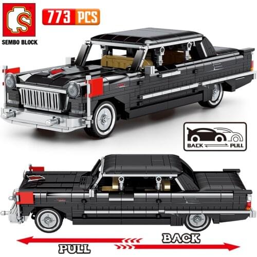 SEMBO 773PCS Technical Sport Pull Back Vehicle Racing Car Model Building Blocks City Creative Bricks Educational Toys Children