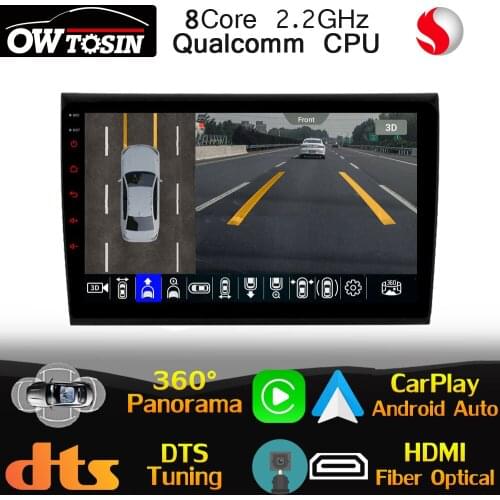 9" IPS Qualcomm 8Core Android For Fiat Bravo 2007-2012 Car Multimedia Player Radio GPS CarPlay WiFi DTS 360 Panoramic Camera DSP