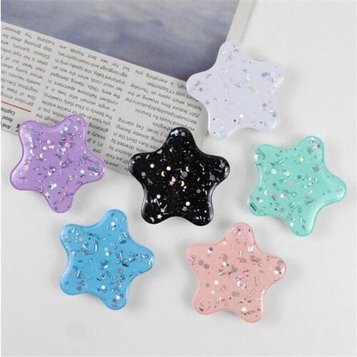 Star Glitter Expanding Stand Grip Mount Phone Socket Fold Mobile Smartphones Pocket Desktop Bracket Phone Stand Holder