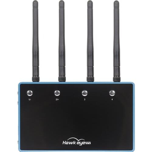 Hawkeye Four Eyes 4-Channel 5.8G Receiving 4-Segment HDMI TV Output Display Screen / Phone for RC FPV Racing Drone Competition