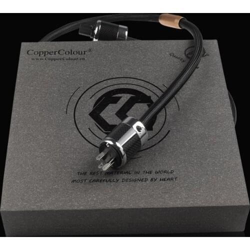CopperColour CC OCC BETA HIFI POWER CABLE PTFE PVC AU/US/EUR Schuko Plug Audiophile Audio Cable Custom Length