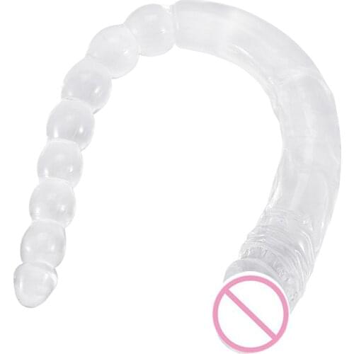 Double head simulated penis male and female masturbation device gay fake penis fun toy adult products