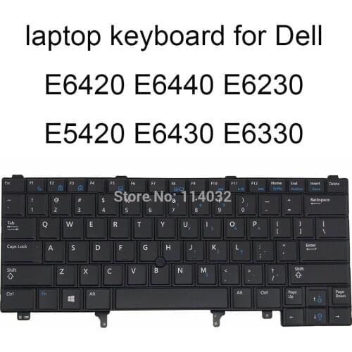 E6420 laptop keyboards for Dell latitude E6430 E6440 E6230 US English enter keycaps black pointer 0NVW27 CN-0NVW27 NSK-DV4UC new