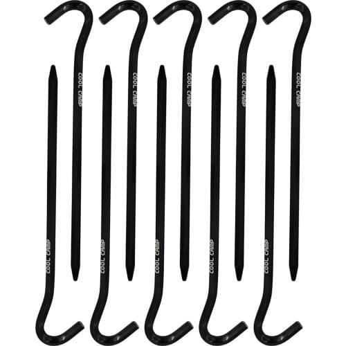 10x Metal Tent Stakes Outdoor Camping Garden Fence Ground Pegs 7 inches Long