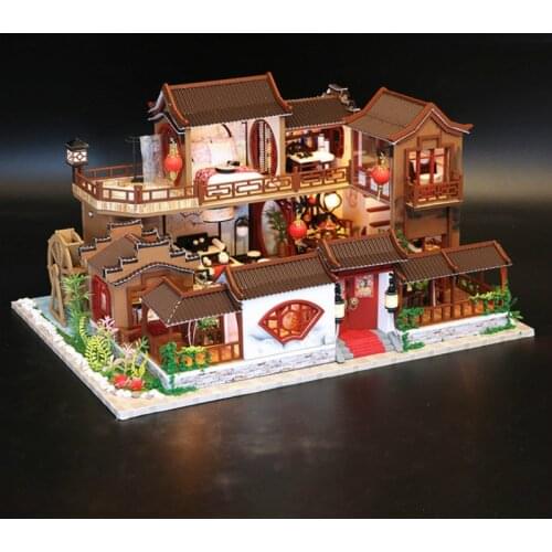 DIY Doll House Kit Chinese Style Architecture DIY Japanese Miniature Furniture Model Home Decoration Creative Toy Birthday Gifts