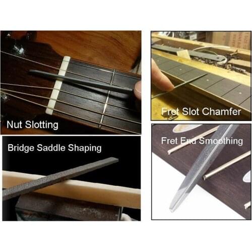 File Set 10Pcs for Luthier Guitar Nut Bridge Saddle Slot Fret Dressing