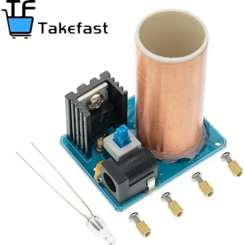 BD243 Mini Tesla Coil Kit Magic Props DIY Parts Empty Lights Technology Diy Electronics BD243C DIY Mini Tesla Coil Module