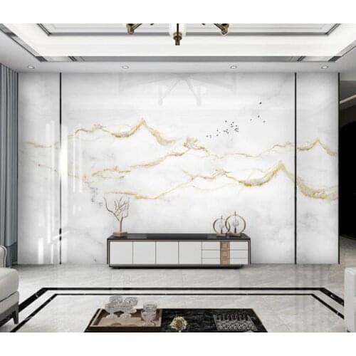 3D Wallpaper Modern Simple jazz white gold marble landscape Photo Wall Murals Living Room Bedroom Home Decor Wall Papers