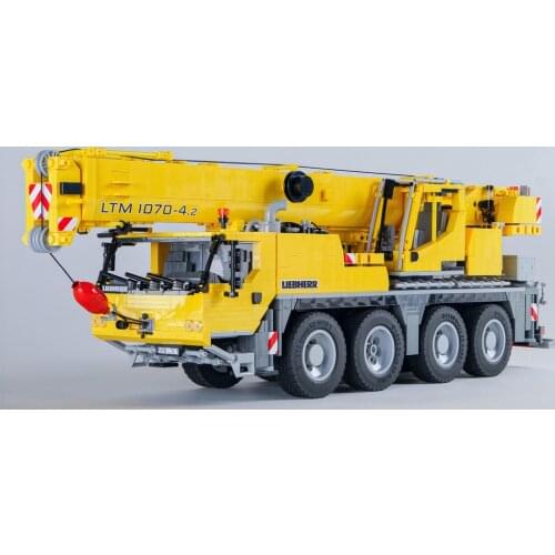 NEW Technology Building Block Gear Machine Remote Control RC Assembling Granule Crane Engineering Car Toy Model Boy Gift