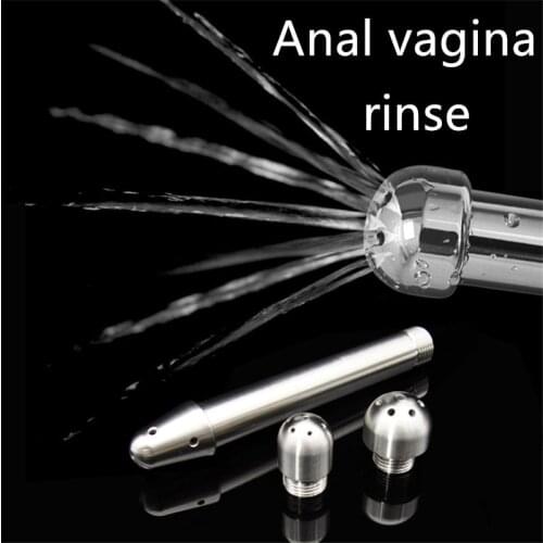 2020 New Stainless Vteel Anal Vagina rinse nozzle anal sex products adult erotic toys Rinse Cleaning Butt Vagina Cleaner Enema