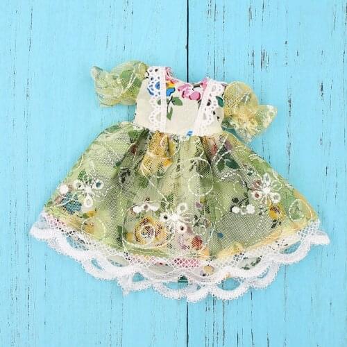 Clothes for 1/6 Blyth doll New fresh green lace skirt high quality girl gift ICY BJD toy