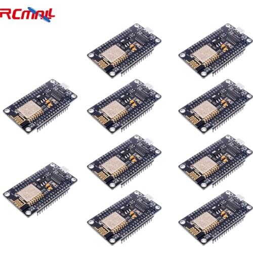 RCmall 10pcs NodeMcu Amica V3 ESP-12E ESP12E 4MB FLASH Lua WIFI Internet of Things Board ESP8266 CH340G