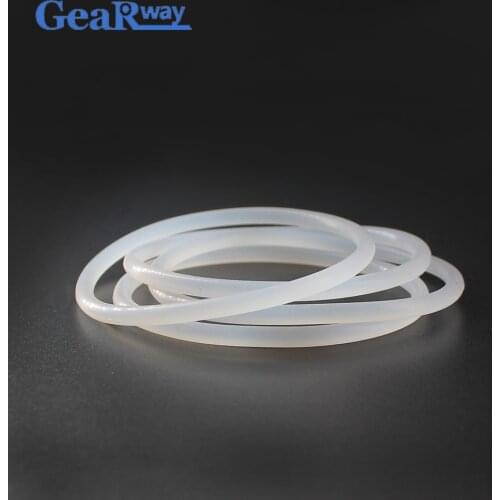 Gearway Semitransparent Silicon O Ring Seal Gasket 3.5mm CS Food Grade O Ring Seal 36/37/38/39/40/54/55mm OD VMQ O Ring Sealing