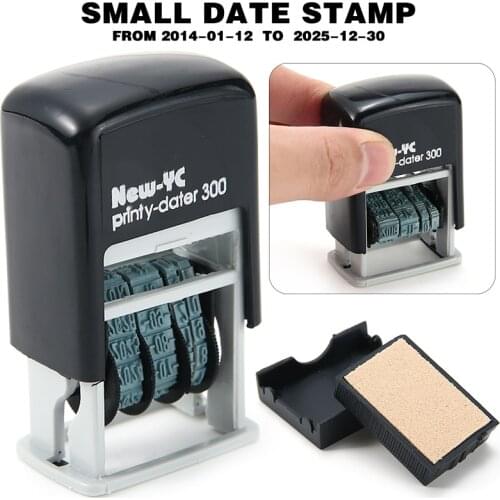 DIY Handle Account Date Stamp S-300 Mini Date Stamp Black Self-Inking Rubber Stamp Stationery for Office Escolar Supplies Emboss