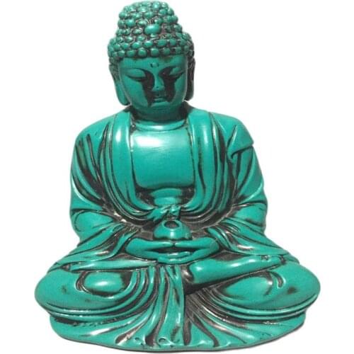 China old Beijing old goods turquoise carving Character Buddha statue