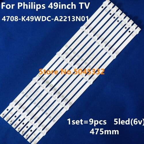 LED strip for P hi lis 49inch TV backlight K490WDC1 49U5070 4708-K49WDC-A4113N01 100%NEW
