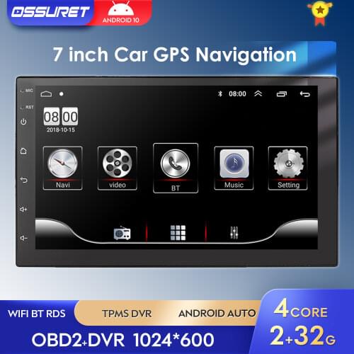7inch Android 9 For Nissan Hyundai Kia toyota 2 Din Universal Car radio Multimedia Video Player Universal auto Stereo GPS MAP EQ
