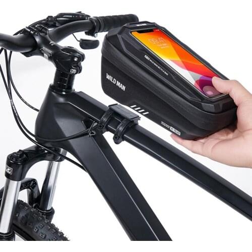 Bicycle bag waterproof reflective logo EVA hard shell bicycle mobile phone bag mountain bike front beam bag riding accessories