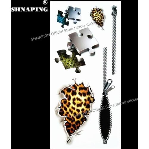SHNAPIGN 3d Temporary Tattoo Body Art Flash Tattoo Stickers 19*9cm Waterproof Styling Tatoo Home Decor Sticker Behind Human