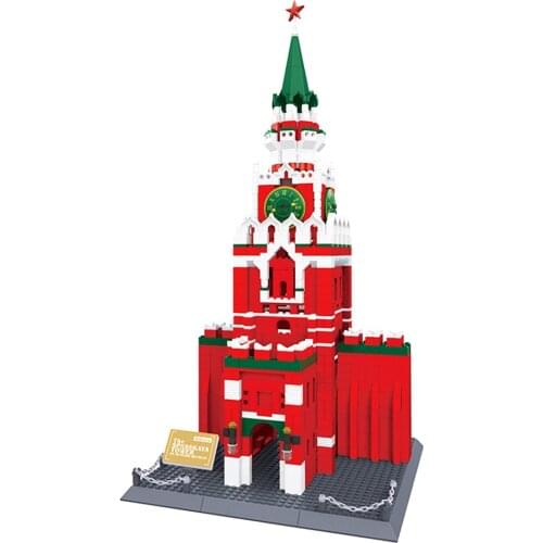 Wange 5219 1048pcs MOC Famous Kremlin Structure Building Blocks Assembled Birthday Toys for Children Bricks