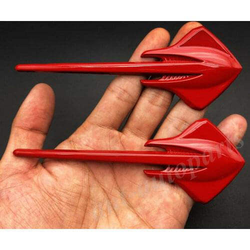 2x Metal Stingray Mako Shark Fender Emblem Badges Sticker C3 Vette C7 Corvette