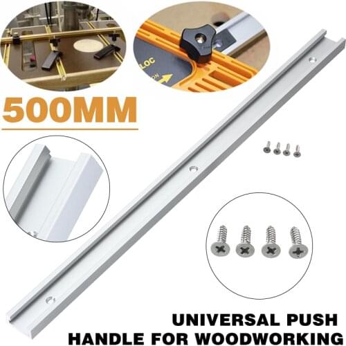 1x 500mm T-slot Miter Track Aluminium Alloy Woodworking Slot T-Slot Miter Track Jig Fixture Slot Router Table Tools W/screws
