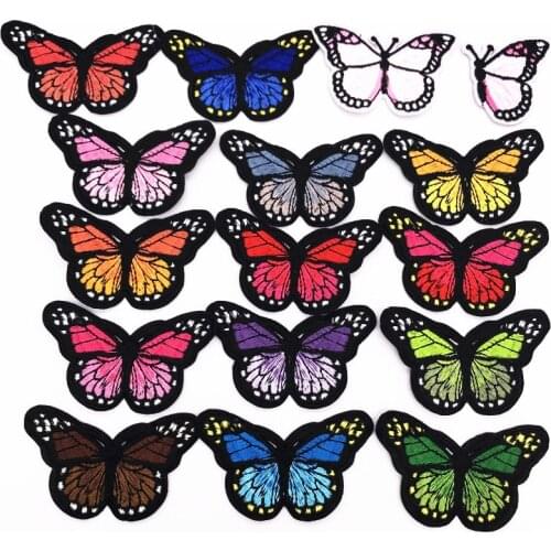1PCS Hot Selling Animal Butterfly Patch Cartoon Insect Embroidery For DIY Jacket Jeans Decor AppliqueFabric Sticker Sewing