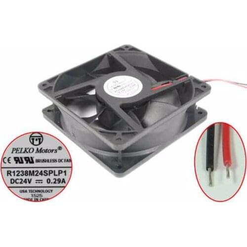 PELKO R1238M24SPLP1 DC 24V 0.29A 120x120x38mm 2-Wire Server Square Fan