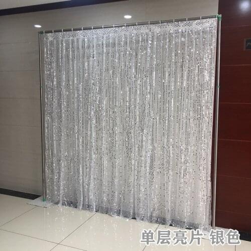 2x2M Sequin curtain drapes background decoration glitter wedding backdrops panels curtain wedding stage banquet party curtain