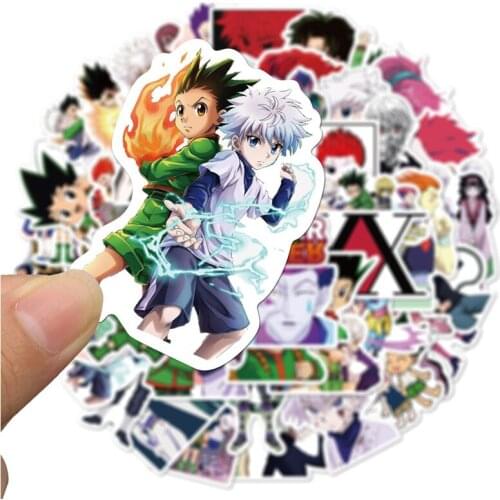 50pcs Anime Hunter x Hunter GON FREECSS Waterproof Sticker Cosplay Prop PVC for Laptop Skateboard Decoration Car Scooter Decal