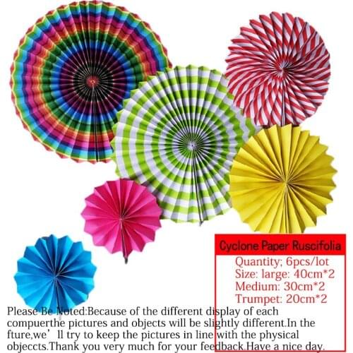 6pcs/lot Cyclone paper Cheap Paper Fans For Wedding Tissue Paper Fans Flowers Birthday Party Holiday Supplies Wedding Favors