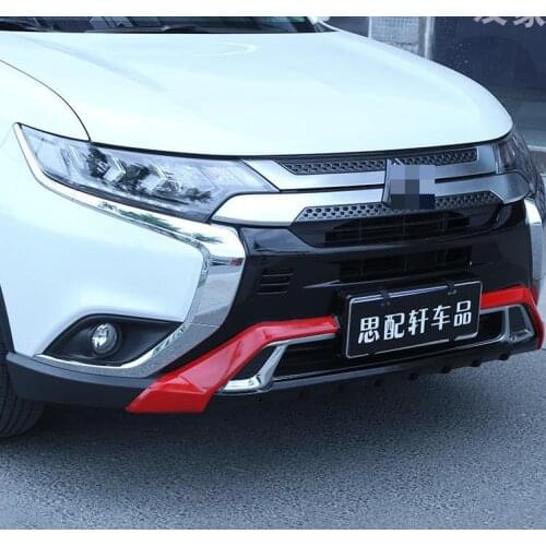 Free shipping ,High Quality Car styling Plastic Front+Rear Bumper Guard Protector For Mitsubishi Outlander 2019