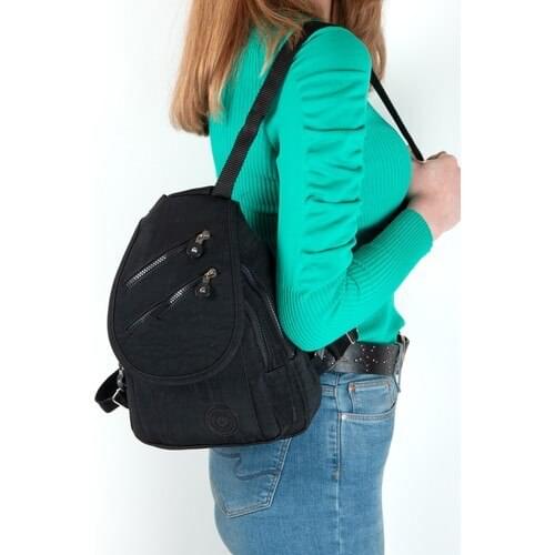 Byhakan HK-056 Women Krinkıl Backpack Bag Black