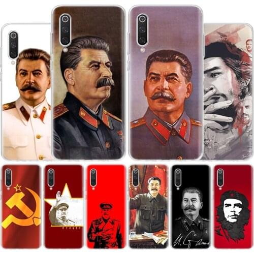 Russian Stalin Ussr Cover Phone Case For Xiaomi Note 10 Mi 11 9 8 CC9 5X 6X 9T 10T A3 Poco X3 NFC F1 Pro Lite + Coque A1 A2