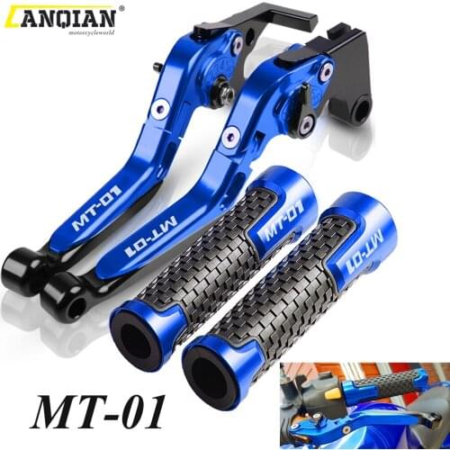 For Yamaha MT01 MT-01 MT 01 2004 2005 2006 2007 2008 2009 Motorcycle Accessories Adjustable Brake Clutch Levers Handle Bar Grips