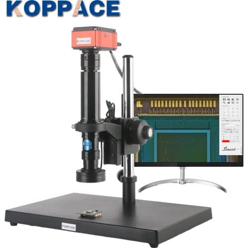 KOPPACE 54X-308X Electron Microscope 4K HD Camera Take Pictures and Measure Continuous Zoom Lens Fine Tuning Accuracy 0.002mm