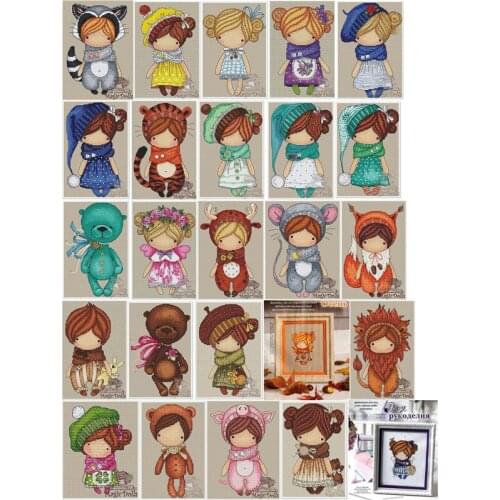 Top selling 4.87usd doll 2 Counted Cross Stitch 11CT 14CT 18CT DIY Chinese Cross Stitch Kits Embroidery Needlework Sets