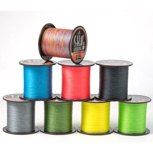 Soloking 4 Strands 1000M Trout Fishing Line Braided Fishing Line 10-80LB Multifilament Fishing Line Smooth Carp Reel Fishing