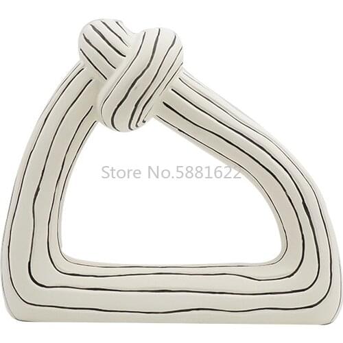 Model Room Triangle Knot Ornaments Nordic Light Luxury Decoration Vase Modern TV Cabinet Office Home