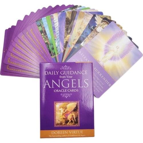 Angels Oracle Cards Deck Fate Board Game Tarot Playing Card Deck Games Mysterious Divination Friend Party Entertainment Game