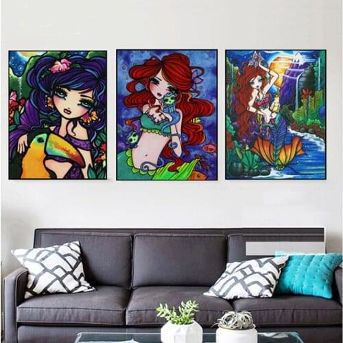New hot Mermaid elf fariy 5d Diamond Painting Full drill Square Mosaic diamond picture full diamond embroidery puzzle
