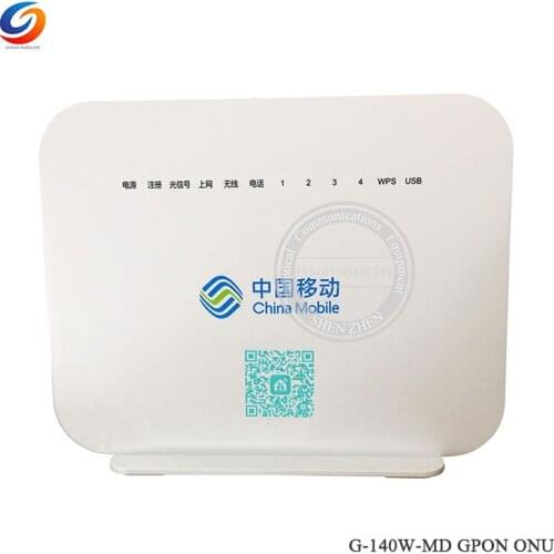 Original English firmware G-140W-MD GPON ONU ONT HGU Router Mode 1GE+3FE+1Tel+Wifi+USB Same Function as HG8546M HG8346M HG8245H