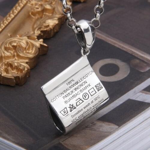 New solid 100% s925 silver jewelry wallet pendant personality, old necklace accessories ins style Man and Woman pendant