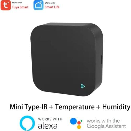 Alexa Google IR Remote Control Tuya Smart WiFi Universal Infrared Controller TV DVD AUD AC with Temperature Humidity Detector