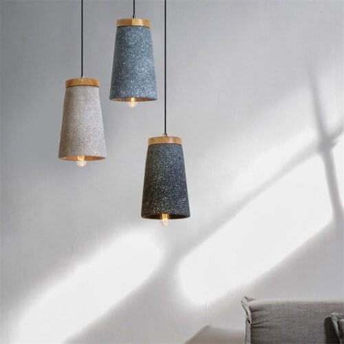 Vintage Loft Decor LED Pendant Light Industrial Cement Wood Lamp Edison HangLampen Dining Room Lights Antique Home Lighting