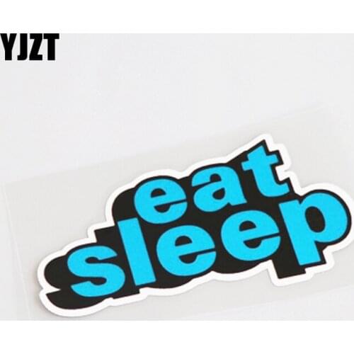 YJZT 10CM*5CM Wonderful EAT SLEEP JDM Car-styling Decal Car Sticker PVC 13-0644